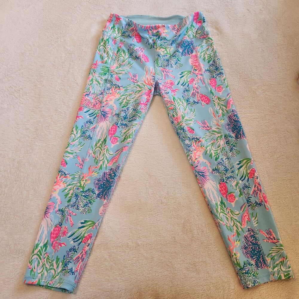 Lilly Pulitzer Luxletic Weekender High-Rise Midi Leggings-Cay to My Heart-Size M